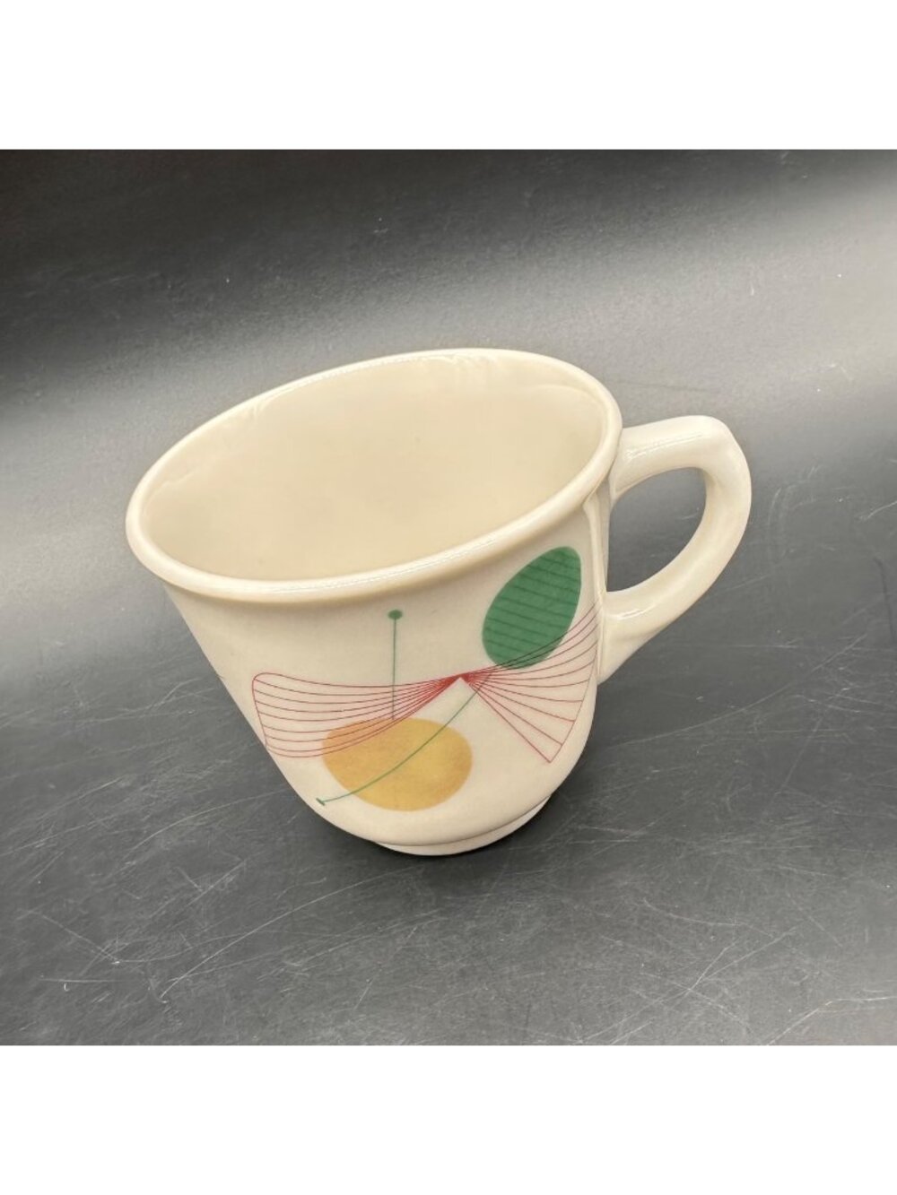 Vintage Mug Syracuse Fanfare Atomic Mid Century Modern USA Restaurant Ware Geome